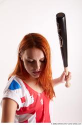 TINA STANDING POSE WITH BASEBALL BAT #2